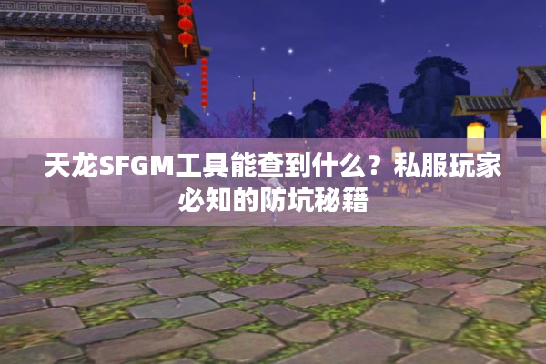 天龙SFGM工具能查到什么？私服玩家必知的防坑秘籍