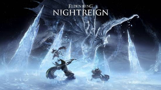 《艾尔登法环：黑夜君临》超帅新图公布！蓝龙大战三勇士